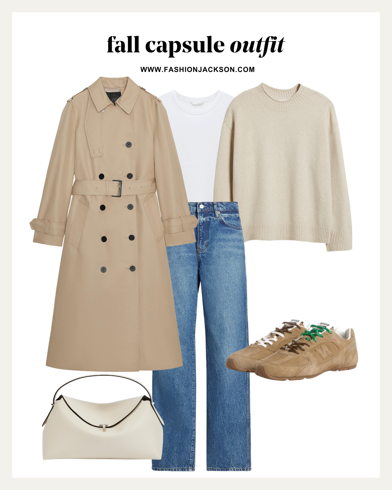 fall capsule wardrobe long trench coat outfit