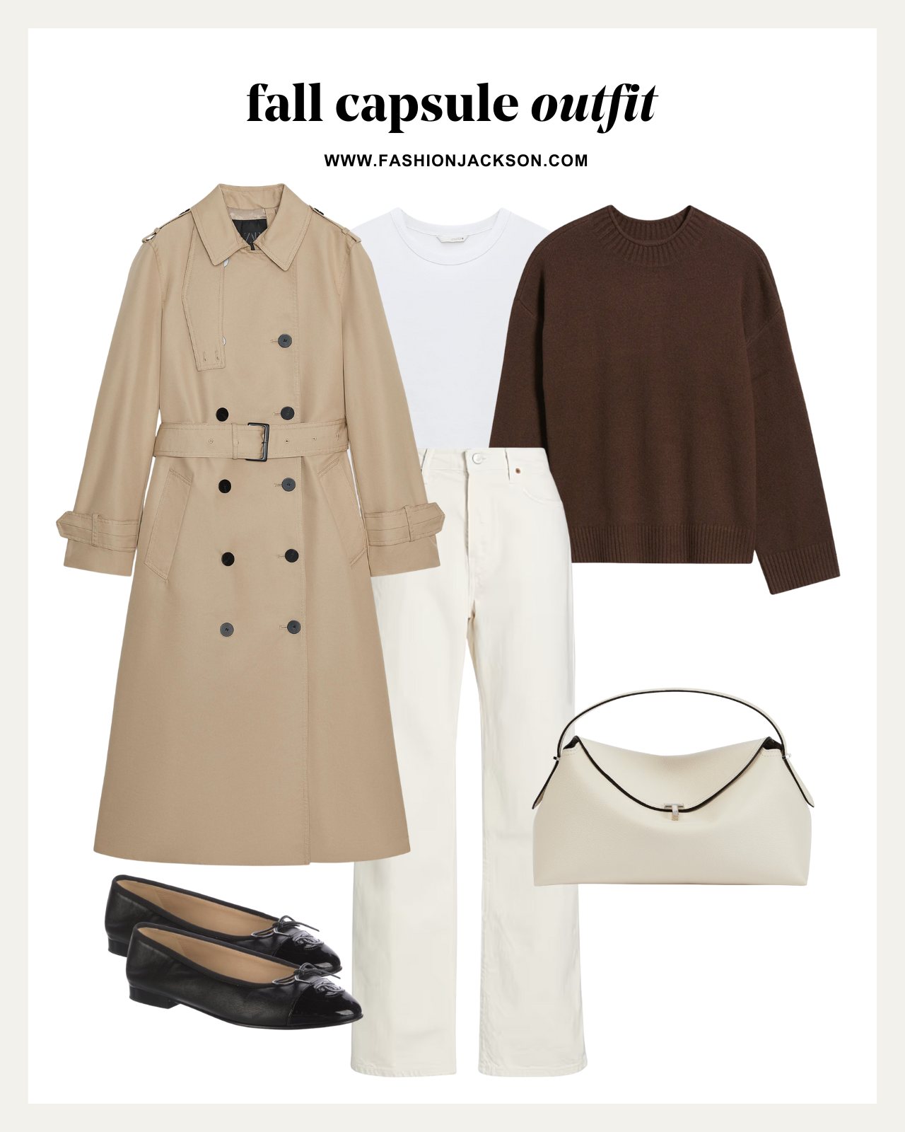 fall capsule wardrobe long trench coat outfit