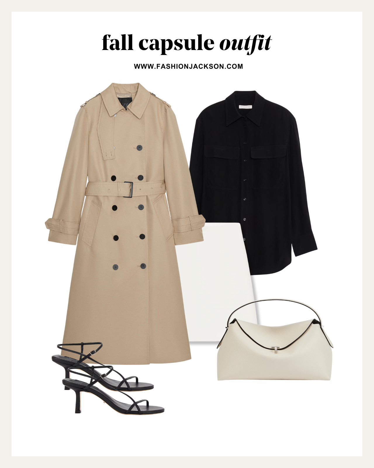 fall capsule wardrobe long trench coat outfit