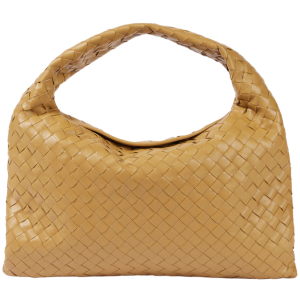 Bottega Veneta Large Hop Handbag Dark Praline-M Brass